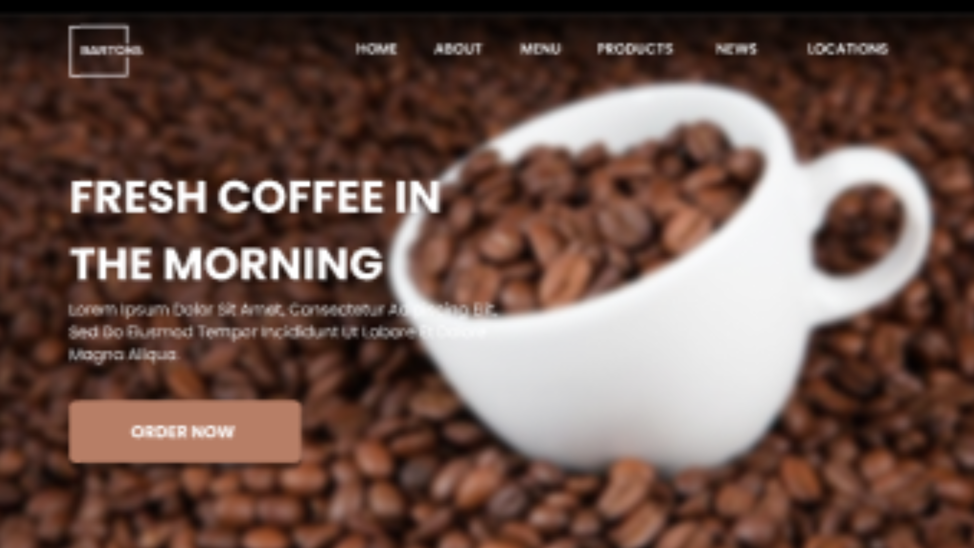 Coffee Shop Website UI Design