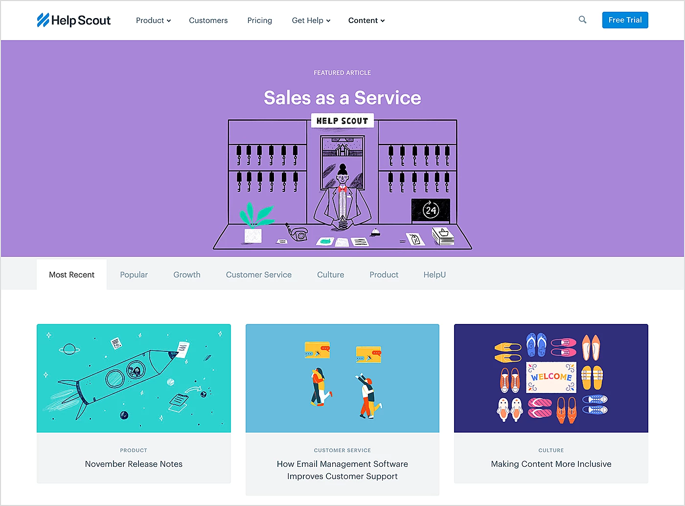 Help Scout Blog Website