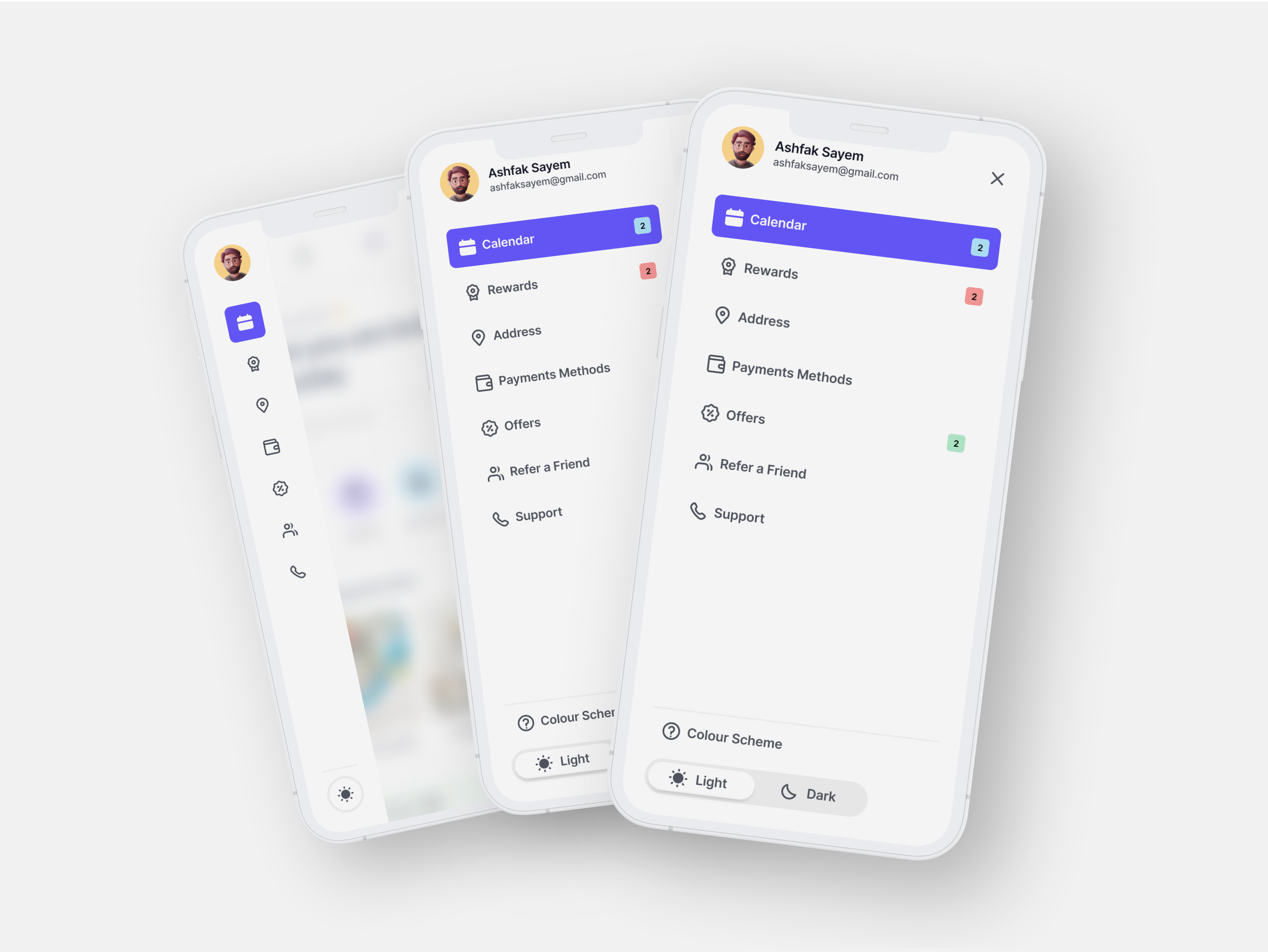 Slide Menu – UI Design